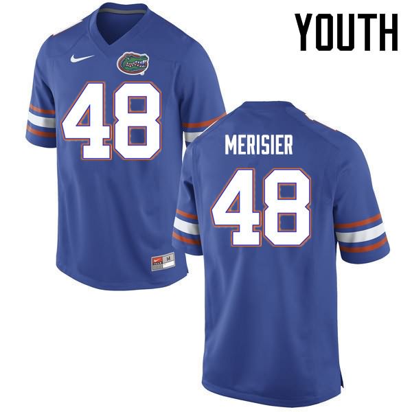 Youth NCAA Florida Gators Edwitch Merisier #48 Stitched Authentic Nike Blue College Football Jersey TVR1265XY